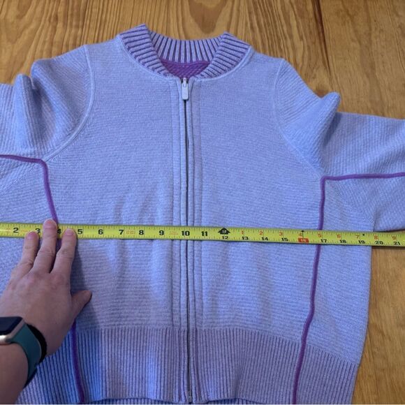Lululemon Reversible Double-Knit Zip-Up Sweater Faint Lavender Women’s SIZE 4 - Picture 10 of 14